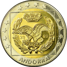 Andorra, Fantasy euro patterns, 2 Euro, 2003, MS(63), Bi-Metallic