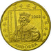 Andorra, Fantasy euro patterns, 20 Euro Cent, 2003, MS(63), Brass