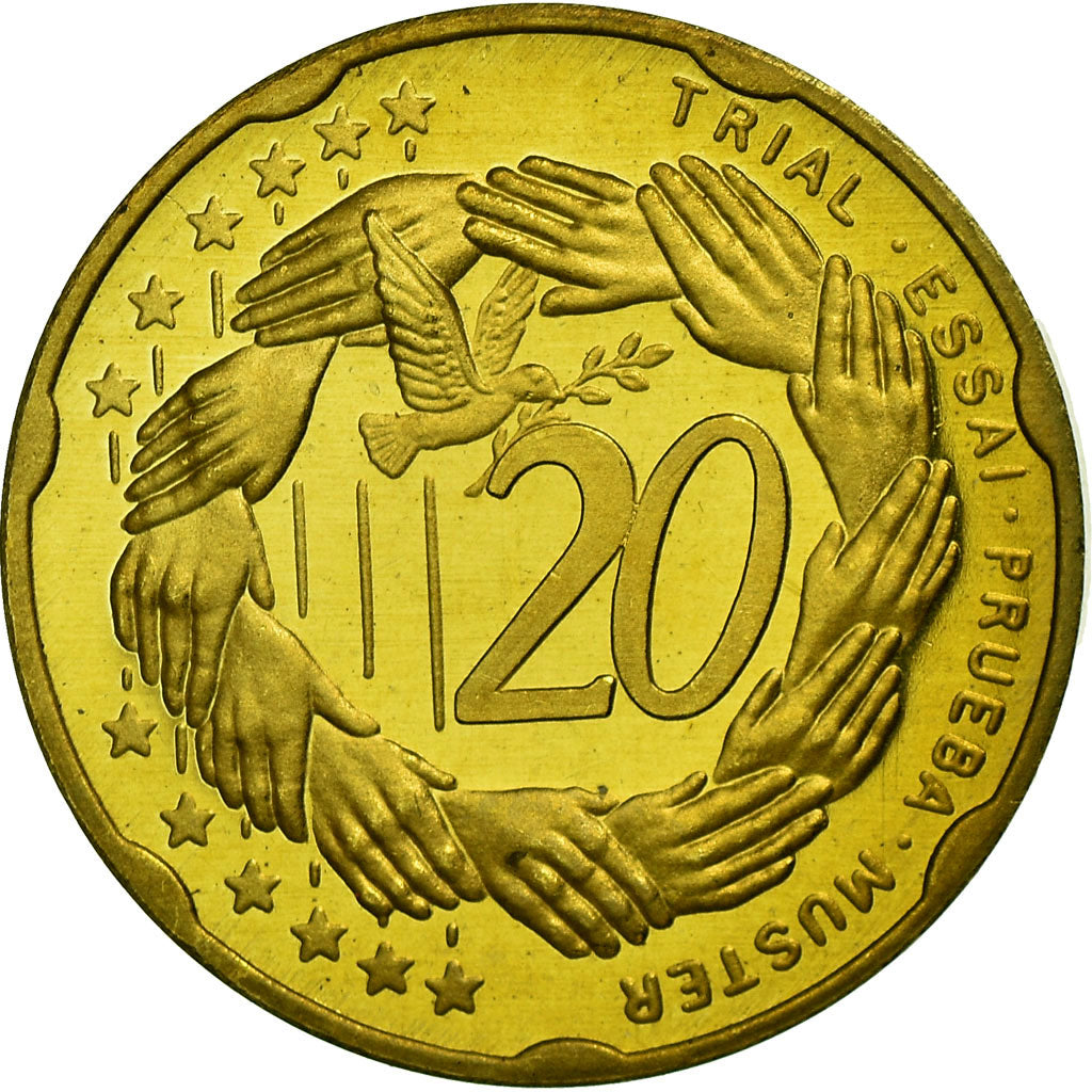 Andorra, Fantasy euro patterns, 20 Euro Cent, 2003, MS(63), Brass