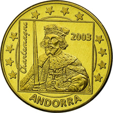 Andorra, Fantasy euro patterns, 10 Euro Cent, 2003, MS(63), Brass