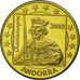 Andorra, Fantasy euro patterns, 10 Euro Cent, 2003, MS(63), Brass