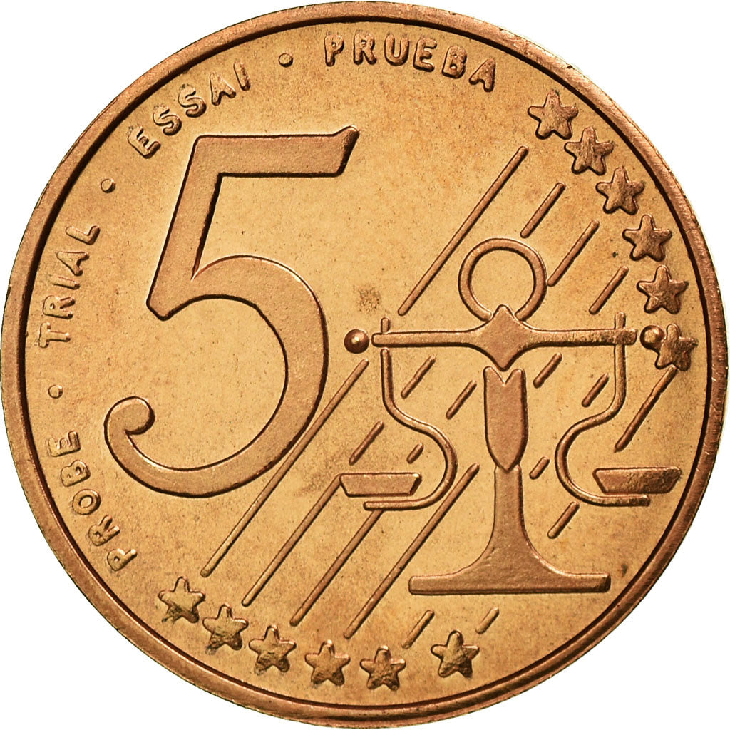 Andorra, Fantasy euro patterns, 5 Euro Cent, 2003, MS(63), Copper Plated Steel