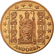 Andorra, Fantasy euro patterns, 2 Euro Cent, 2003, MS(63), Copper Plated Steel