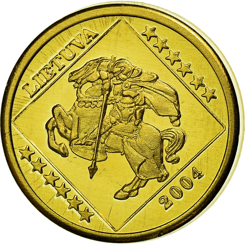 Lithuania, Fantasy euro patterns, 10 Euro Cent, 2004, SPL, Laiton