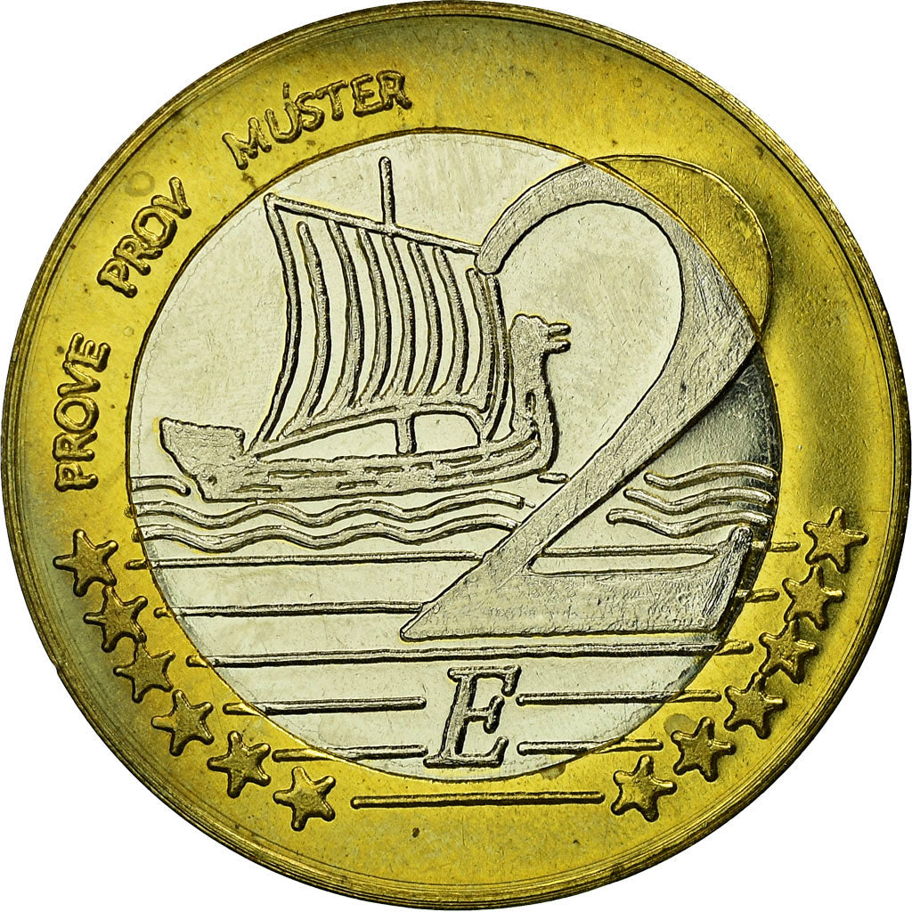 Estonia, Fantasy euro patterns, 2 Euro, 2004, MS(63), Bi-Metallic