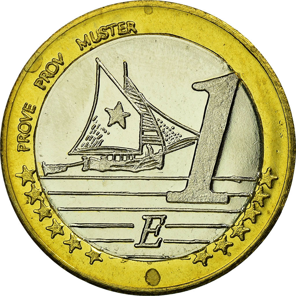 Estonia, Fantasy euro patterns, Euro, 2004, MS(63), Bi-Metallic