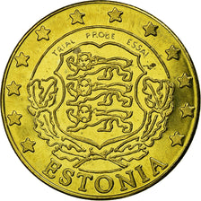 Estonia, Fantasy euro patterns, 50 Euro Cent, 2004, MS(63), Brass