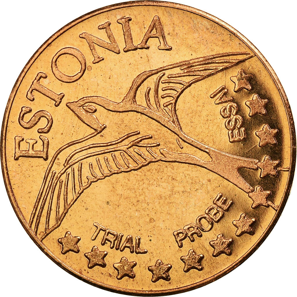 Estonia, Fantasy euro patterns, 5 Euro Cent, 2004, MS(63), Copper Plated Steel