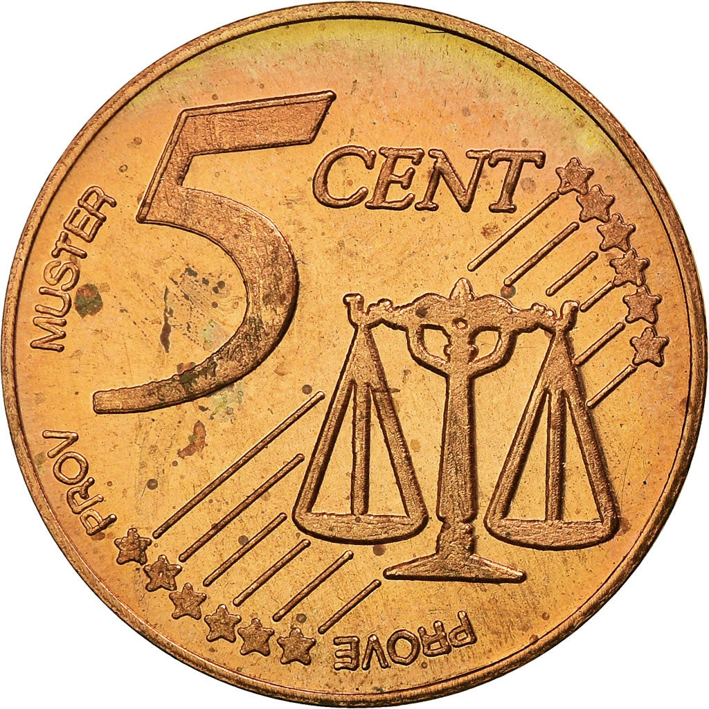 Estonia, Fantasy euro patterns, 5 Euro Cent, 2004, MS(63), Copper Plated Steel