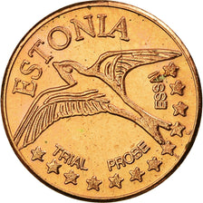 Estonia, Fantasy euro patterns, Euro Cent, 2004, MS(63), Copper Plated Steel