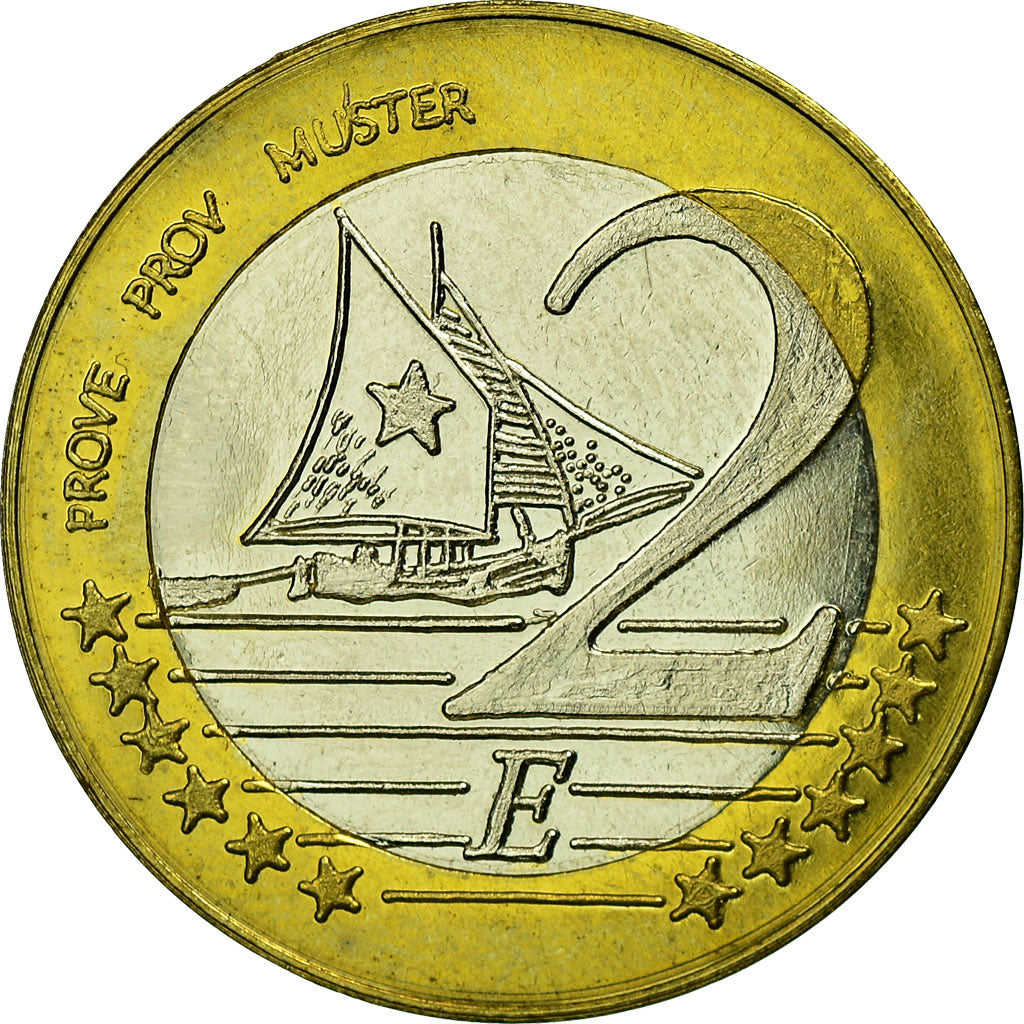Slovenia, Fantasy euro patterns, 2 Euro, 2004, MS(63), Bi-Metallic
