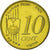 Slovenia, Fantasy euro patterns, 10 Euro Cent, 2004, MS(63), Brass