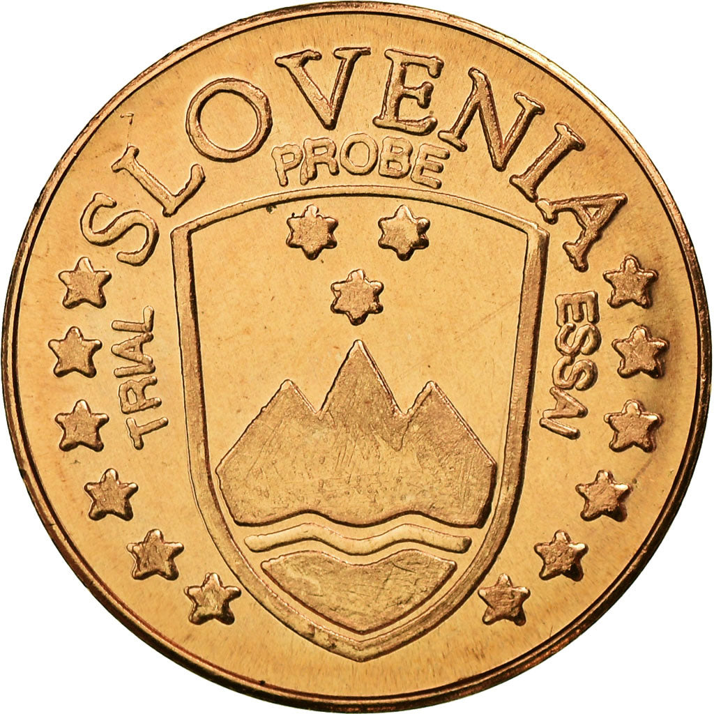 Słowenia, Fantasy euro patterns, 5 Euro Cent, 2004, MS(63), Miedź platerowana