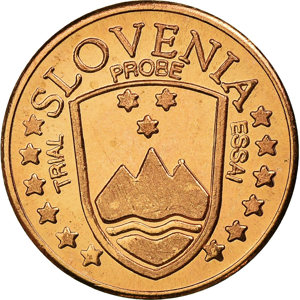 Slovenia, Fantasy euro patterns, Euro Cent, 2004, MS(63), Copper Plated Steel