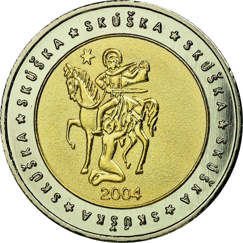 Slovakia, Fantasy euro patterns, 2 Euro, 2004, MS(63), Bi-Metallic