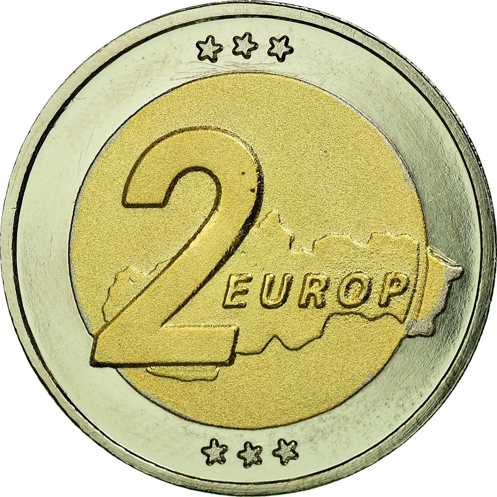 Slovakia, Fantasy euro patterns, 2 Euro, 2004, MS(63), Bi-Metallic