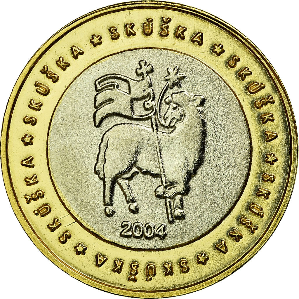 Slovakia, Fantasy euro patterns, Euro, 2004, MS(63), Bi-Metallic