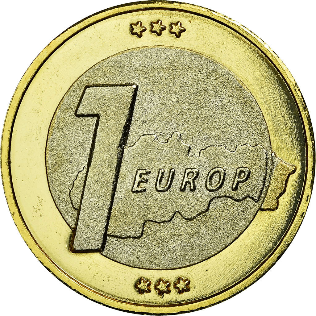 Slovakia, Fantasy euro patterns, Euro, 2004, MS(63), Bi-Metallic