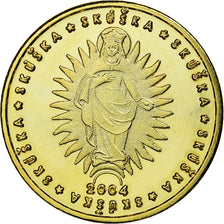 Slovakia, Fantasy euro patterns, 50 Euro Cent, 2004, MS(63), Brass