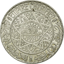 Coin, Morocco, Mohammed V, 10 Francs, 1933, AU(55-58), Silver, KM:38