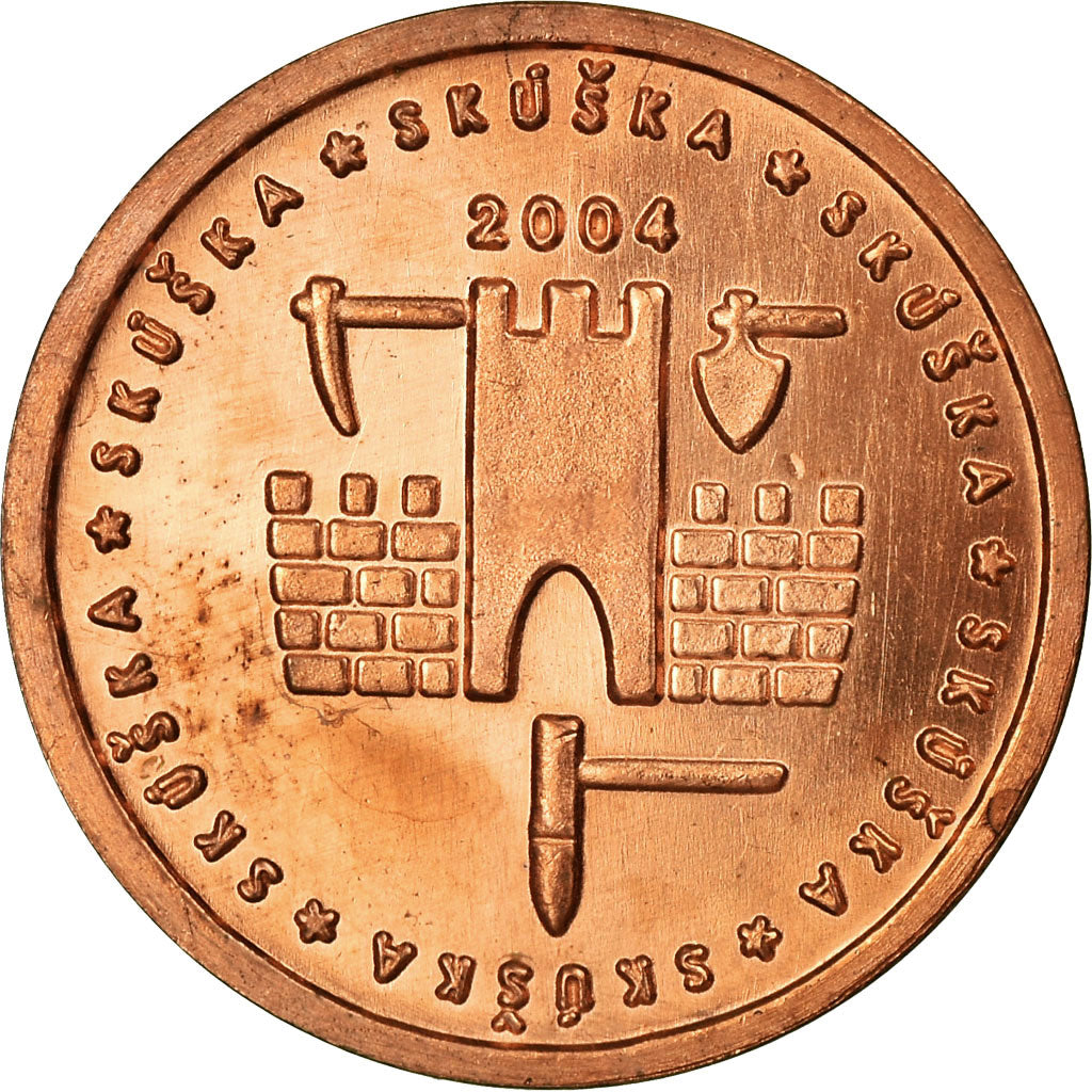 Slowakei, Fantasy euro patterns, 5 Euro Cent, 2004, UNZ, Copper Plated Steel