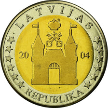 Latvia, Fantasy euro patterns, 2 Euro, 2004, MS(63), Bi-Metallic