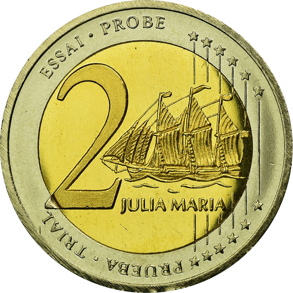 Latvia, Fantasy euro patterns, 2 Euro, 2004, MS(63), Bi-Metallic