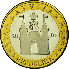 Latvia, Fantasy euro patterns, Euro, 2004, MS(63), Bi-Metallic