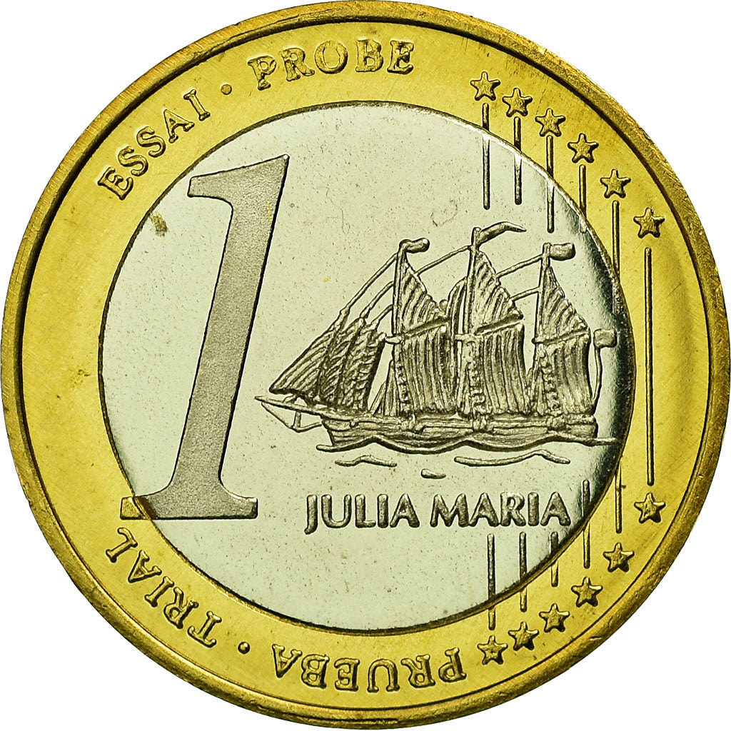 Latvia, Fantasy euro patterns, Euro, 2004, MS(63), Bi-Metallic