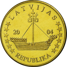 Latvia, Fantasy euro patterns, 50 Euro Cent, 2004, MS(63), Brass