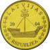 Latvia, Fantasy euro patterns, 50 Euro Cent, 2004, MS(63), Brass