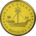 Letónia, Fantasy euro patterns, 10 Euro Cent, 2004, MS(63), Latão