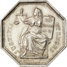 France, Notary, Token, AU(55-58), Silver, Lerouge #408b, 13.58