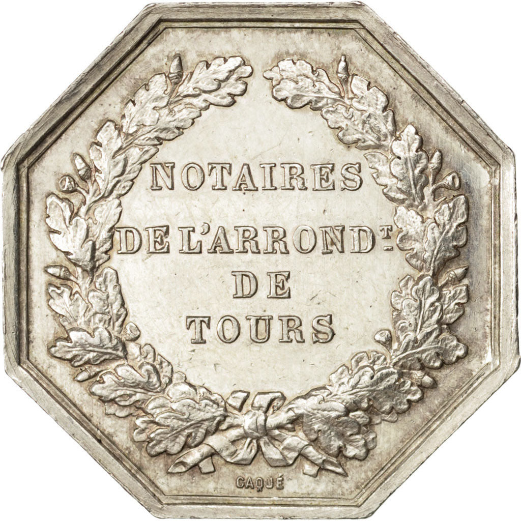 France, Notary, Token, AU(55-58), Silver, Lerouge #408b, 13.58