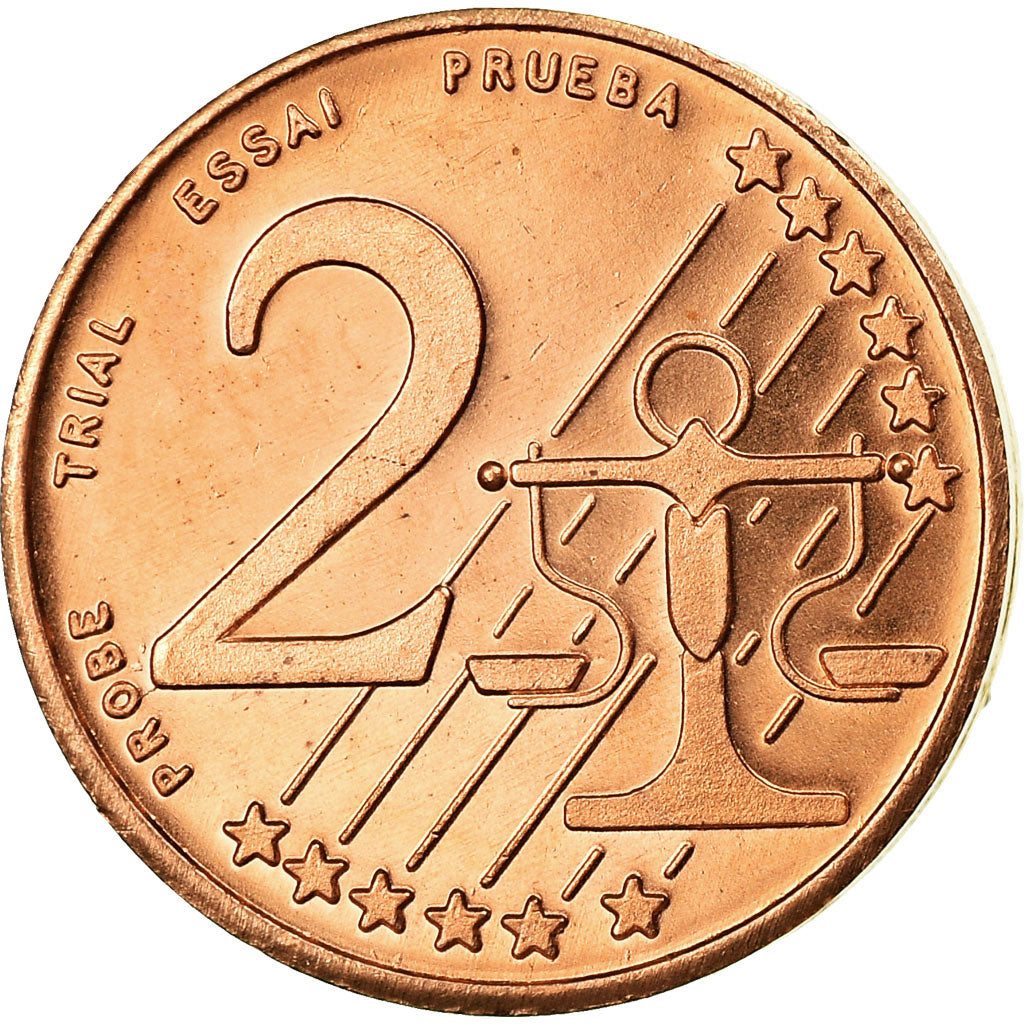 Letland, Fantasy euro patterns, 2 Euro Cent, 2004, UNC-, Copper Plated Steel