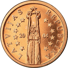Latvia, Fantasy euro patterns, Euro Cent, 2004, MS(63), Copper Plated Steel