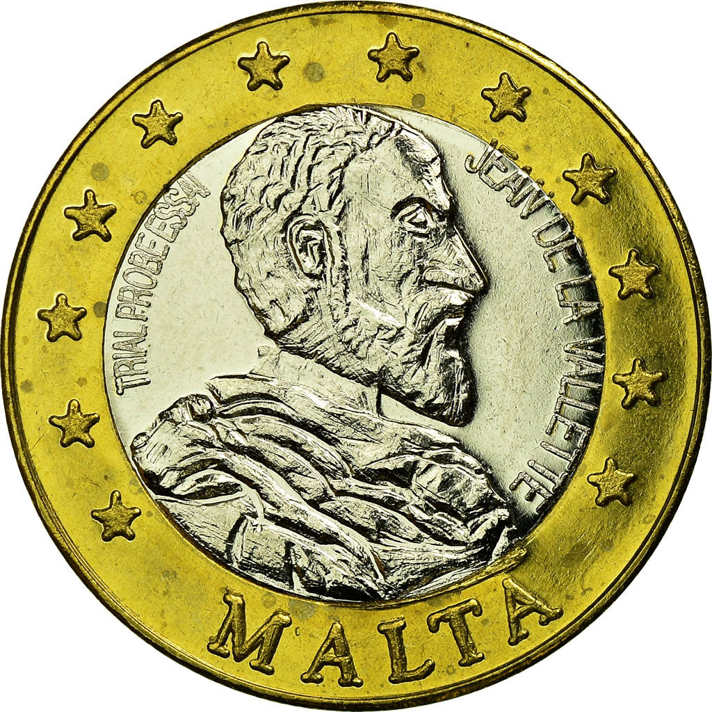 Malta, Fantasy euro patterns, 2 Euro, 2004, MS(63), Bi-Metallic