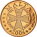 Malta, Fantasy euro patterns, 5 Euro Cent, 2004, MS(63), Copper Plated Steel