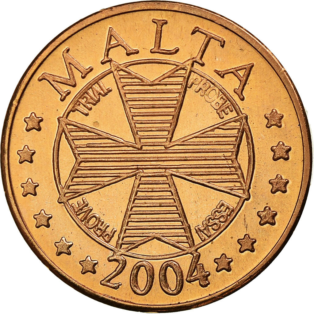 Malta, Fantasy euro patterns, 2 Euro Cent, 2004, MS(63), Copper Plated Steel