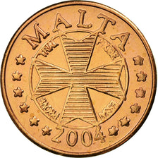Malta, Fantasy euro patterns, Euro Cent, 2004, MS(63), Copper Plated Steel