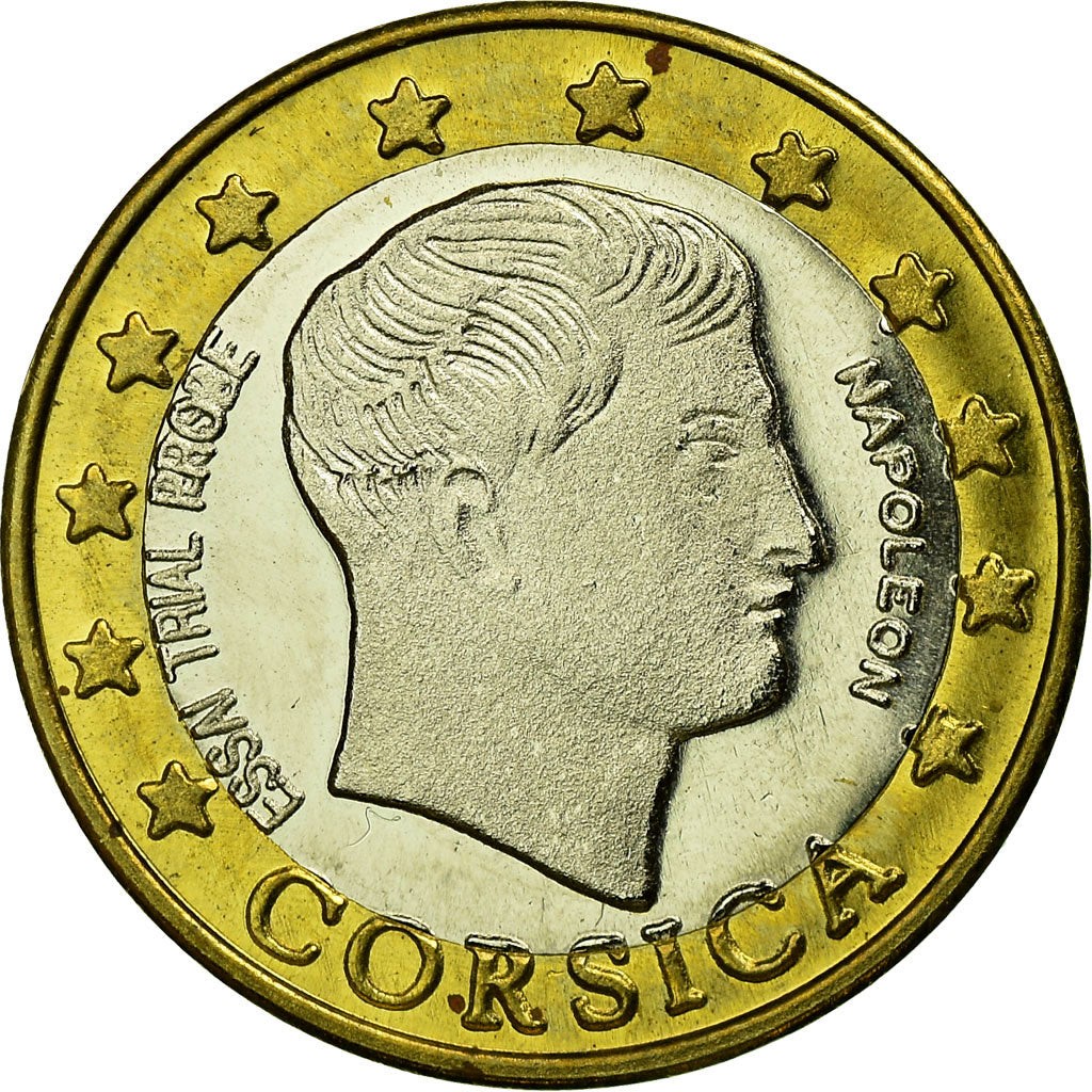 France, Fantasy euro patterns, Euro, Corse, 2004, MS(63), Bi-Metallic