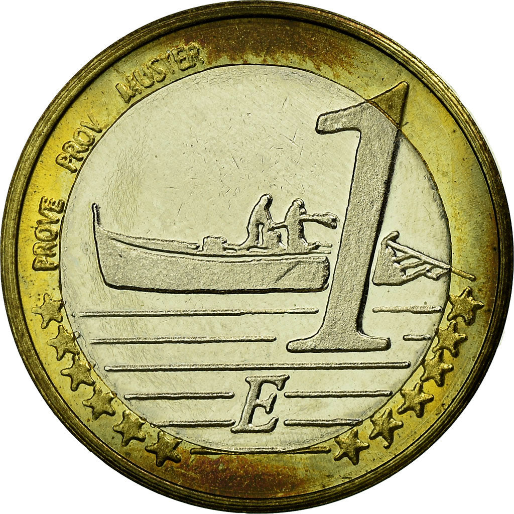 France, Fantasy euro patterns, Euro, Corse, 2004, MS(63), Bi-Metallic