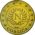France, Fantasy euro patterns, 50 Euro Cent, Corse, 2004, MS(63), Brass