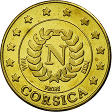 France, Fantasy euro patterns, 10 Euro Cent, Corse, 2004, MS(63), Brass