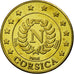 France, Fantasy euro patterns, 10 Euro Cent, Corse, 2004, MS(63), Brass