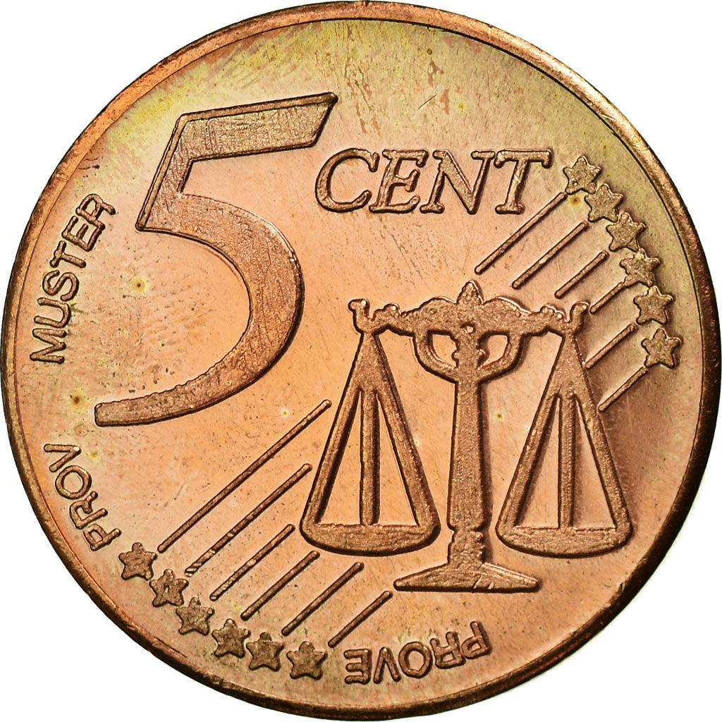 France, Fantasy euro patterns, 5 Euro Cent, Corse, 2004, MS(63), Copper Plated