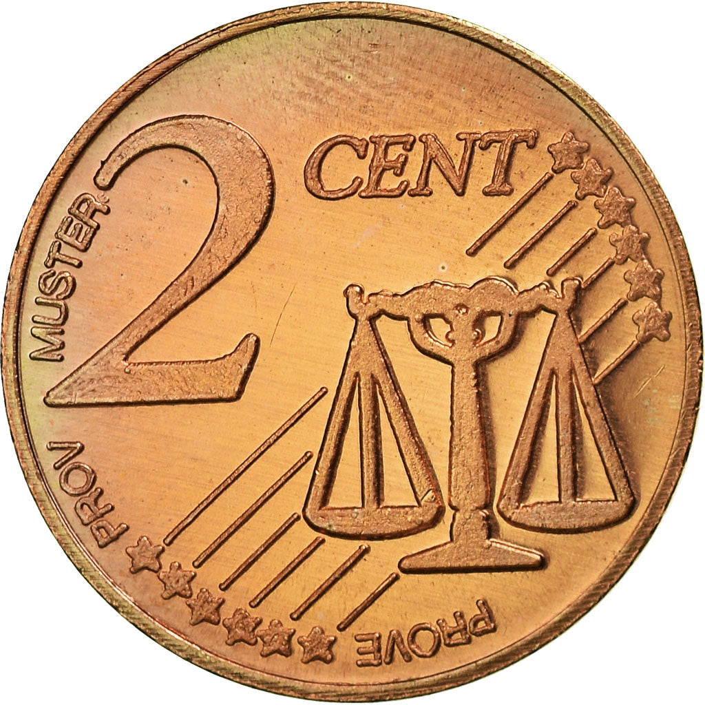 France, Fantasy euro patterns, 2 Euro Cent, Corse, 2004, MS(63), Copper Plated