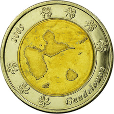 France, Fantasy euro patterns, 2 Euro, Guadeloupe, 2005, SPL, Bimetallic