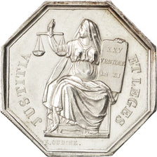 France, Notary, Token, AU(55-58), Silver, Lerouge #408a, 13.05