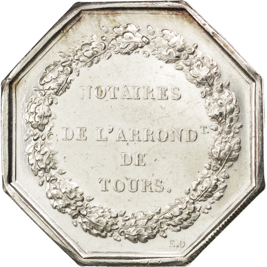France, Notary, Token, AU(55-58), Silver, Lerouge #408a, 13.05
